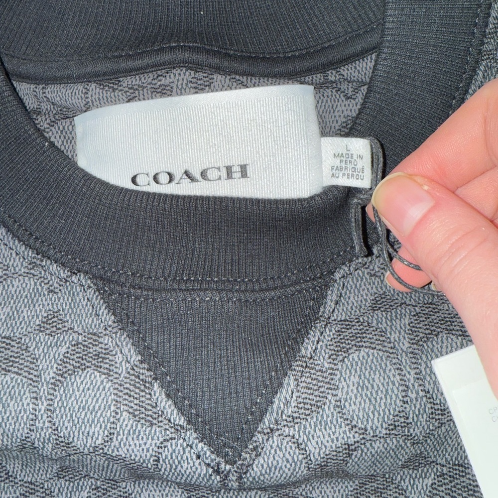 Men’s Coach Classic Monogram Crewneck Sweater - Picture 6 of 6